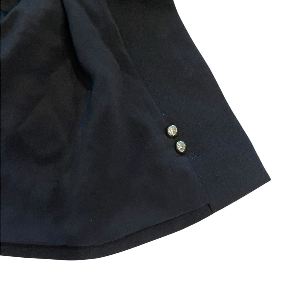 1950s Christian Dior Espresso Classic Black Women's Button-Front Blazer Jacket - Picture 9 of 12